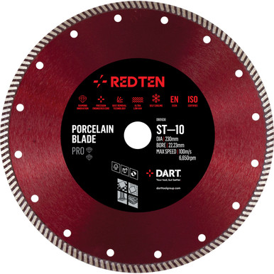 Further photograph of Red Ten St-10 Super Thin Tile Blade 300mm X 20mm