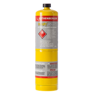 Further photograph of Rothenberger Mapp Gas Cylinder 16Oz (EU Compliant)