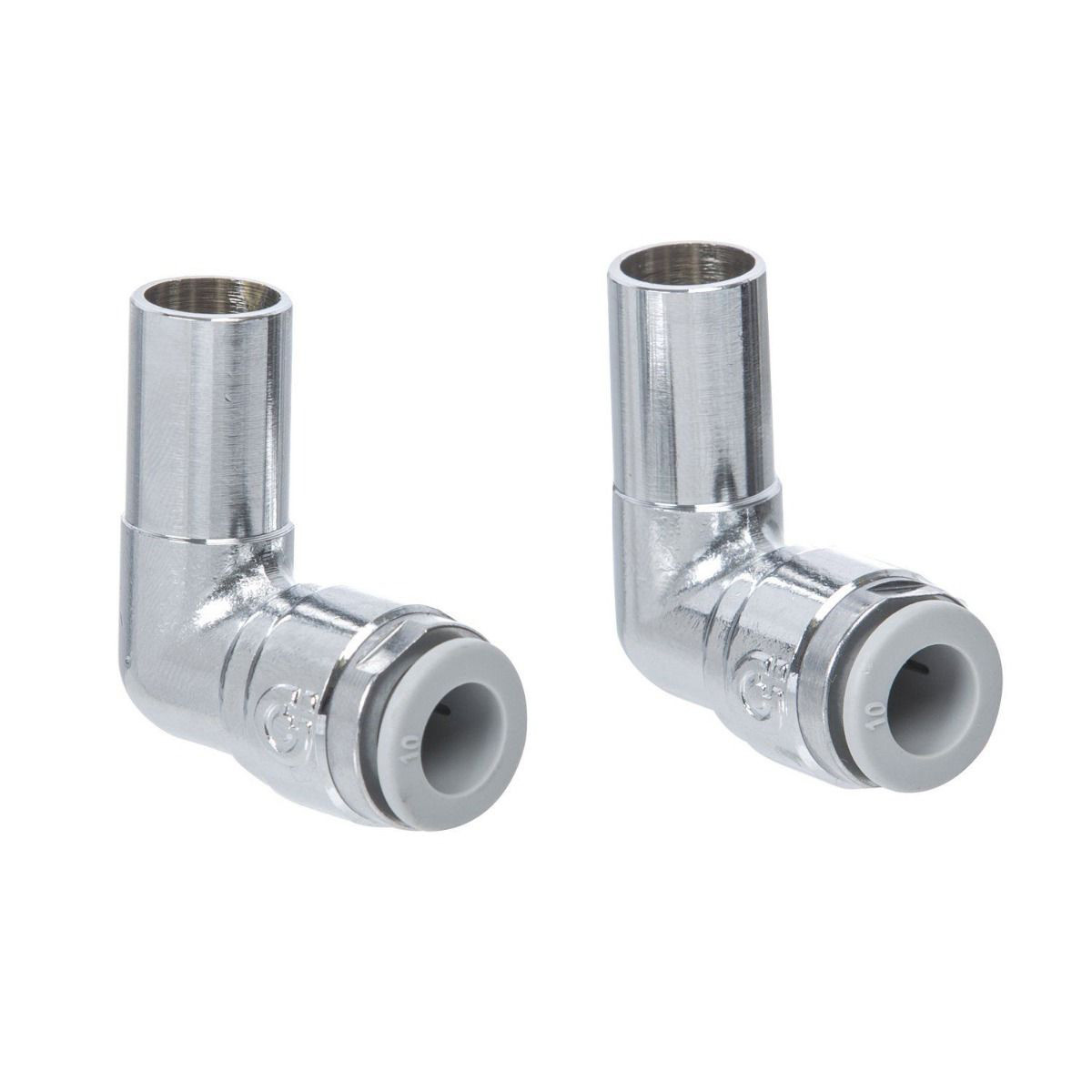 Photograph of Altecnic 10mm Male & Female Pushfit Elbows Chrome (Pair)