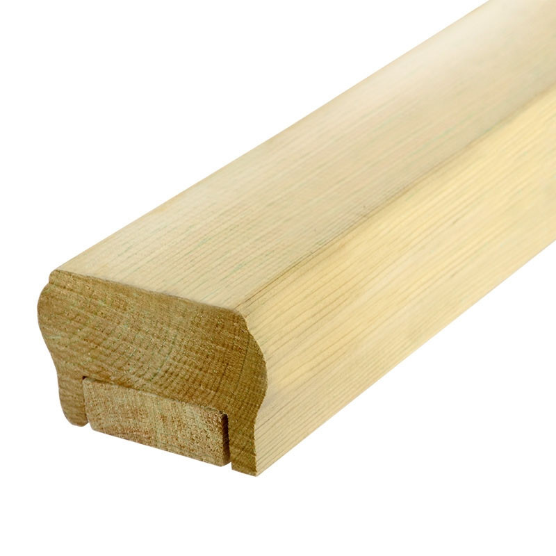 Photograph of Timber Deck Universal Rail including fillet 44x68x2395mm Suits 41mm Spindles