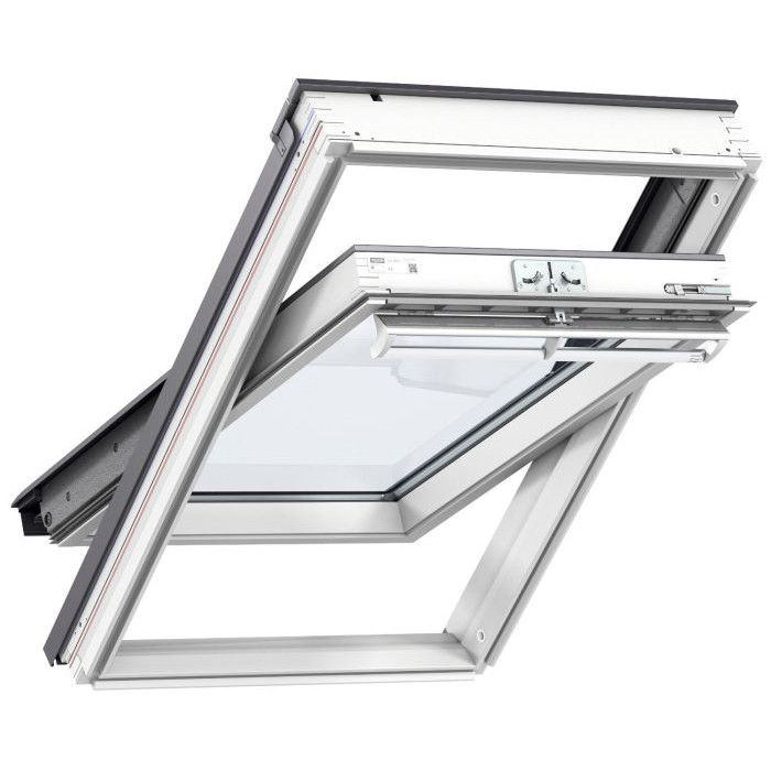 Photograph of VELUX White Painted Centre Pivot Roof Window 940mm x 980mm GGL PK04 2070