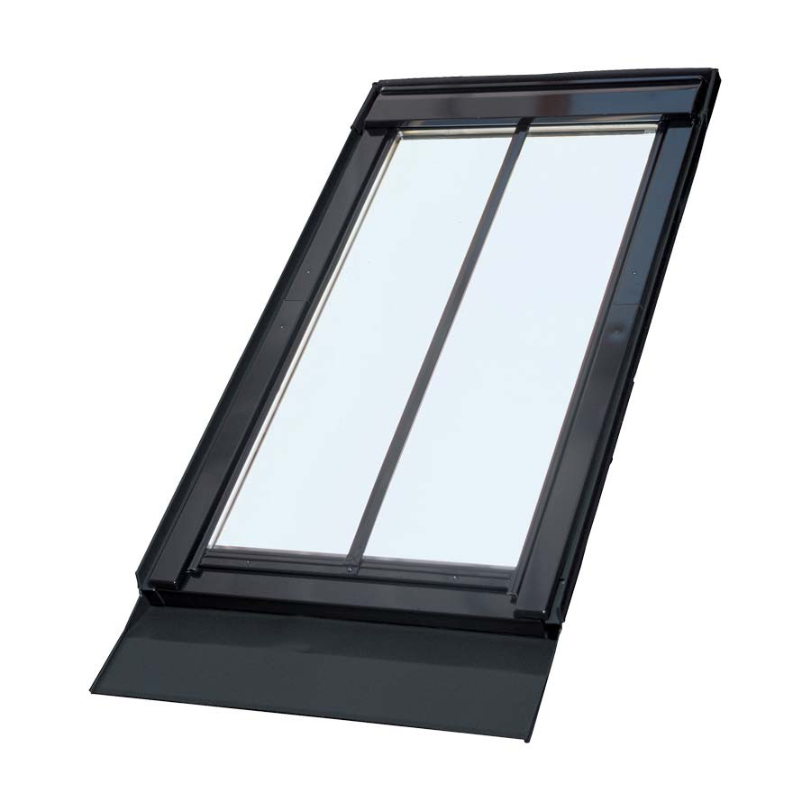 Photograph of VELUX 550mm x 980mm Conservation White Painted Finish Centre Pivot Roof Window with Slate Flashing GGL CK04 SD5N2