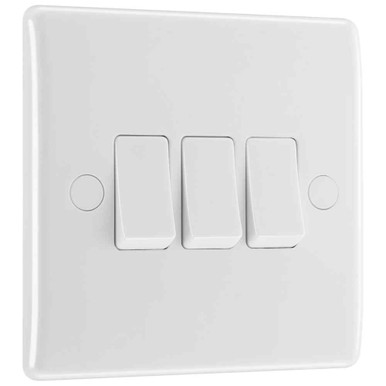 Bg Electrical Nexus 2 Way Light Switch, White, 250v, 20a, 86mm x 86mm product image