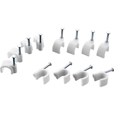 10mm White Round Cable Clips CCR10/50-BG (Pack of 50) product image