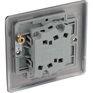 Further photograph of Nexus 10AX2 Gang 2 Way Light Switch Black Nickel