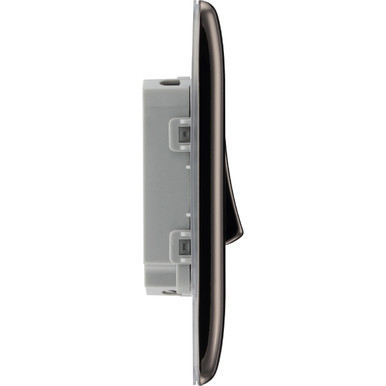 Further photograph of Nexus 10AX2 Gang 2 Way Light Switch Black Nickel