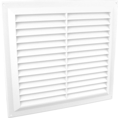 Manthorpe Louvre Vent with Flyscreen, White, 258 x 10 x 238mm product image