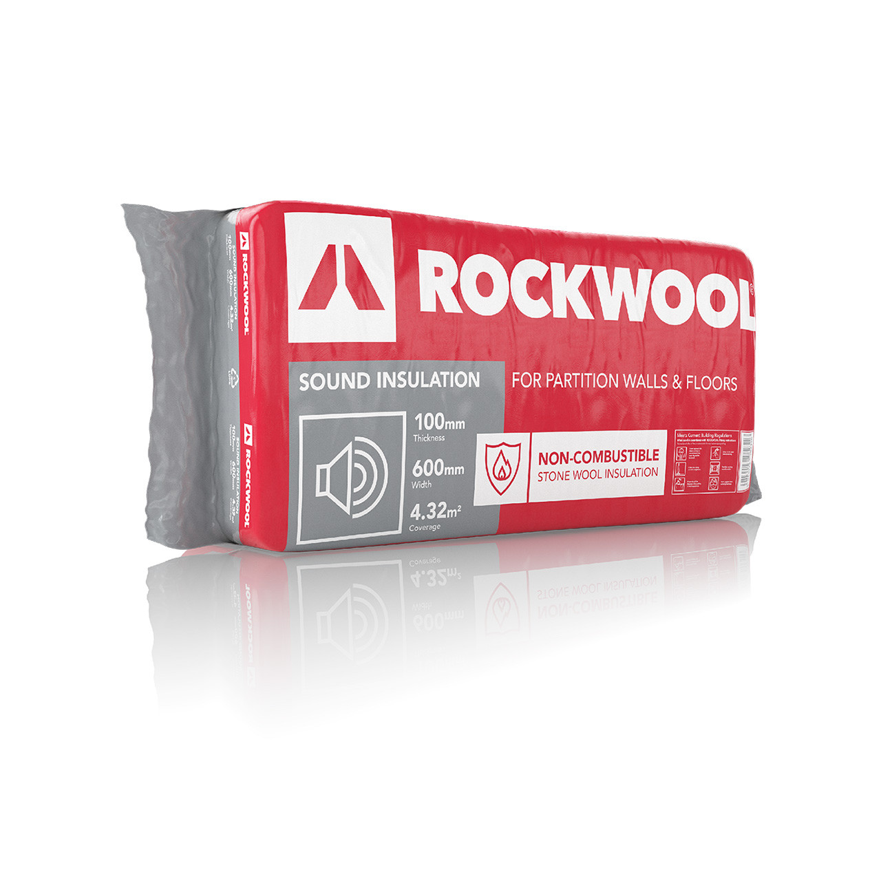 Photograph of Rockwool Sound Insulation Slab 1200X600mm (Pk6) 4.32M2 100mm