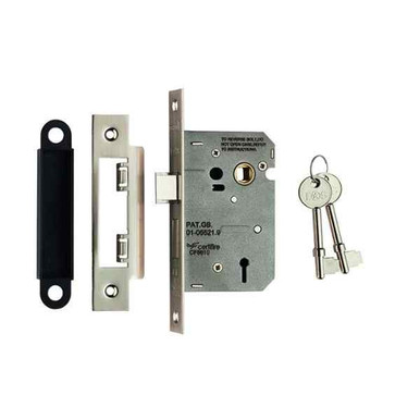 Further photograph of Sterling Easi-T Steel Sashlock, Nickel Plated, 76 x 22 x 155 mm, 480g