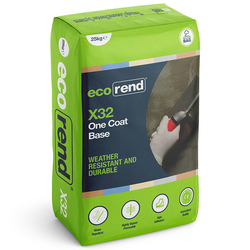 Photograph of Ecorend X32 One-Coat Base High Polymer Grey 25Kg