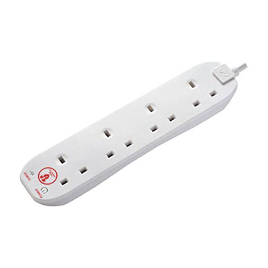 4 Socket 2m Surge Protected Extension Lead