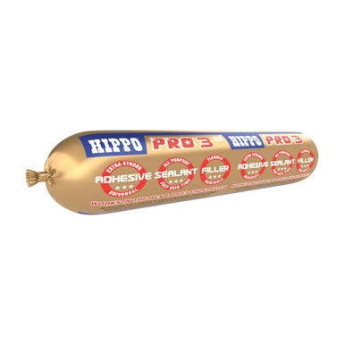 Hippo Pro 3 Adhesive Sealant And Filler, Black, 400ml Sausage product image