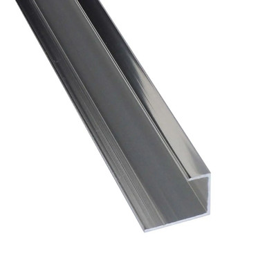 Wetwall Shower Panel End Stop 2500mm Polished Silver