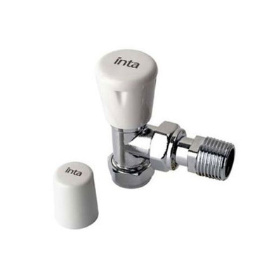 Inta Trade-Tec 15mm Wh/Ls Angled Radiator Valve