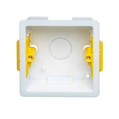 Appleby SB Flush Mount Installation Box, 1 Gang, Thermoplastic, White, 83x83x35mm, 0.2kg