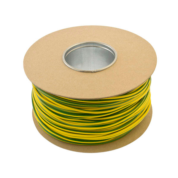 Photograph of Unicrimp Qes3 3mm Green/Yellow Sleeving 100m Drum