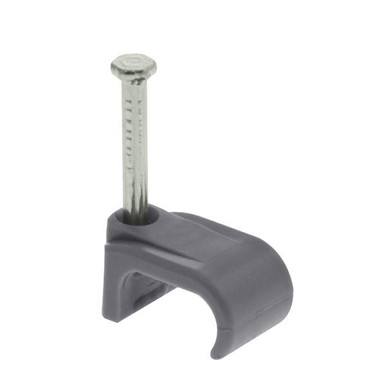 Unicrimp Cable Clip, Polyethylene, Grey, 13.5 x 7 x 25mm, 100 Box