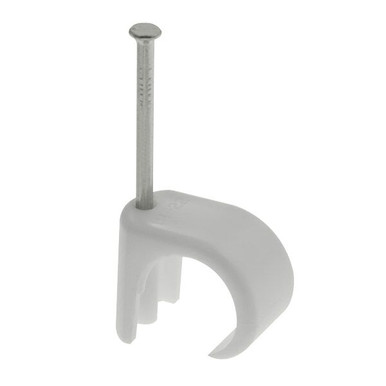 Further photograph of Unicrimp Qrc6 5-7mm Round Clips White Pk100