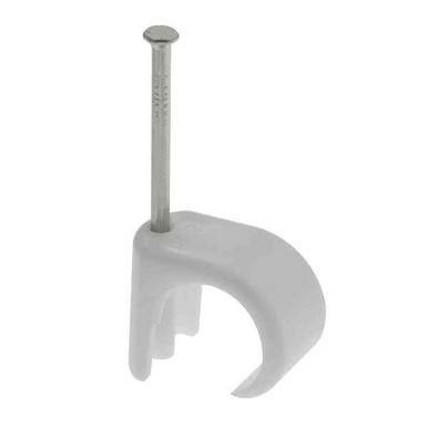 Further photograph of Unicrimp Cable Clip, Polyethylene, White, 7-10mm, 100 Box