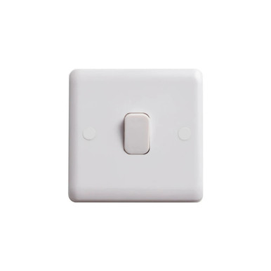 Further photograph of Vimark Curve Vc1203 10A 1Gang 2Way Switch White