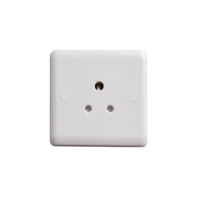 Further photograph of Vimark Curve Vc1331 5A 1 Gang Round Pin Socket White