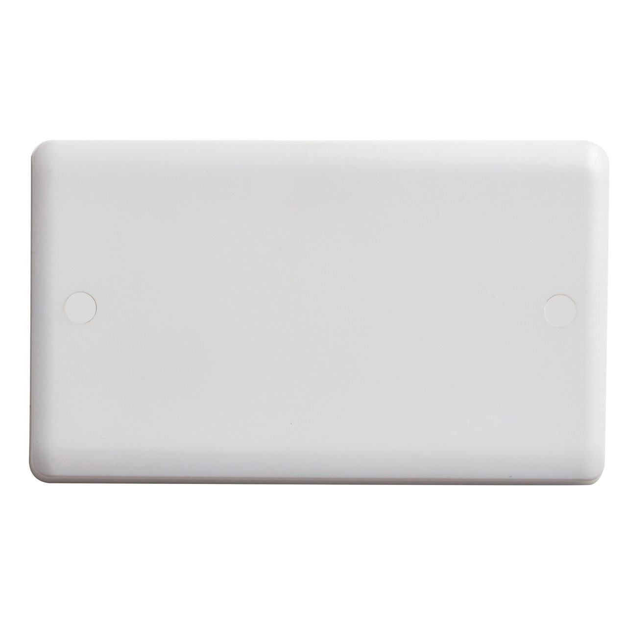 Photograph of Vimark Curve Vc1201 2 Gang Blank Plate White