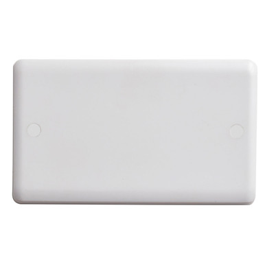 Further photograph of Vimark Curve Vc1201 2 Gang Blank Plate White