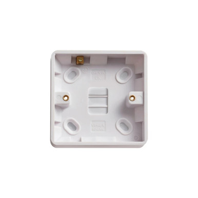 Deta Electrical Pattress Box VC, Urea Formaldehyde, 1 Gang, White, 86x86x16mm, 0.055kg