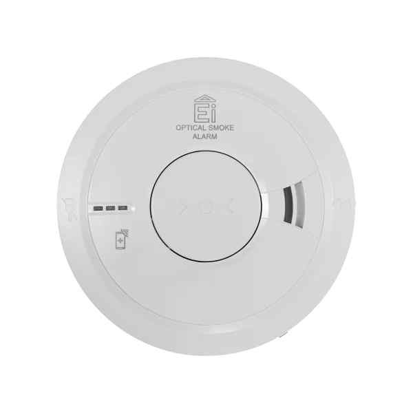 Photograph of Aico Optical Smoke Alarm, Mains Powered, White, 10-Year Battery, 150mm x 63mm