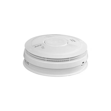 Further photograph of Aico Optical Smoke Alarm, Mains Powered, White, 10-Year Battery, 150mm x 63mm