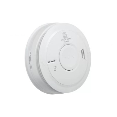 Further photograph of Aico Optical Smoke Alarm, Mains Powered, White, 10-Year Battery, 150mm x 63mm