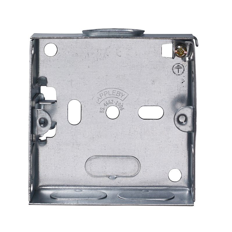 Photograph of Appleby SB623 1 Gang 16mm Metal Back Box