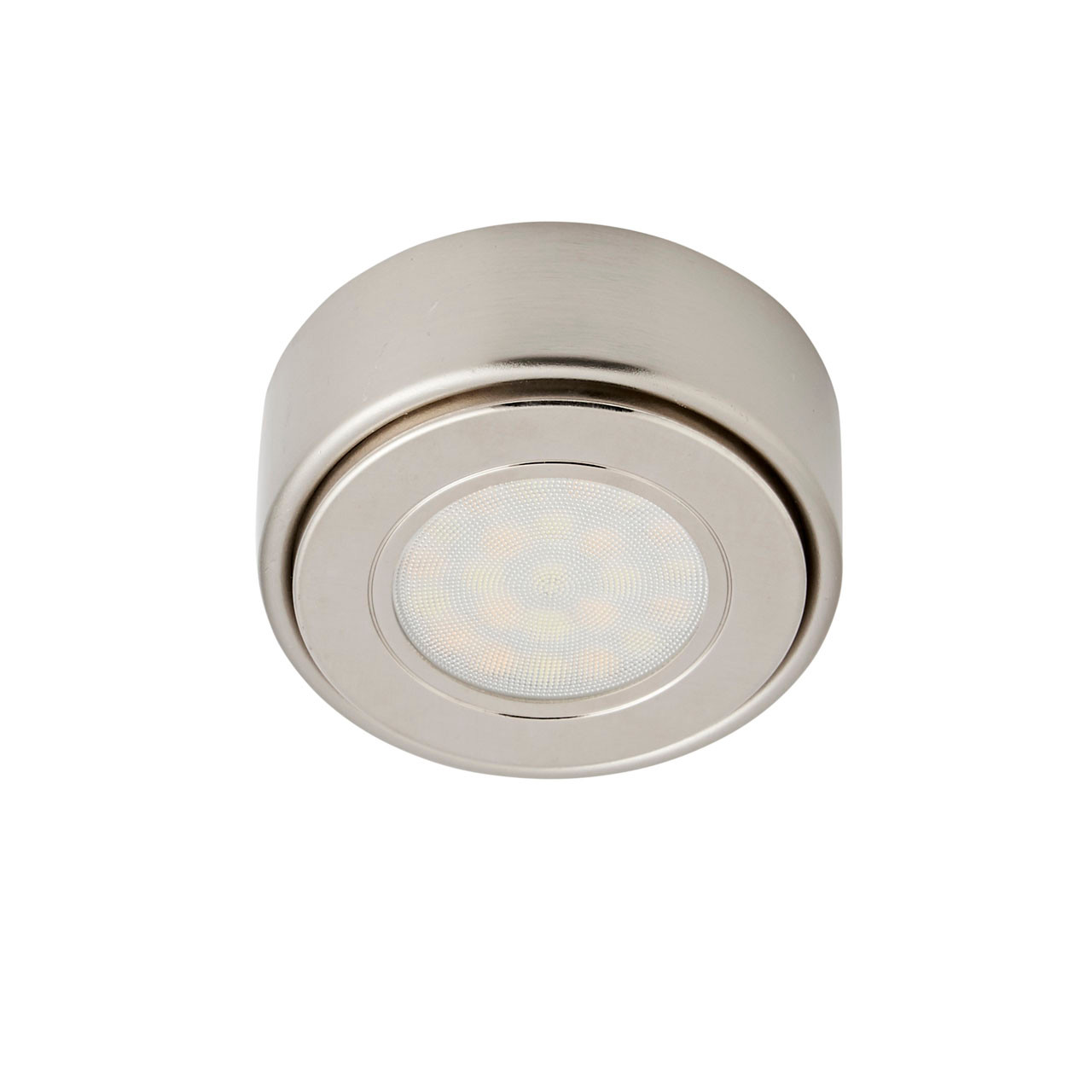 Photograph of Forum Cul-35860 3W CCT LED Round Under Cabinet Satin Nickel