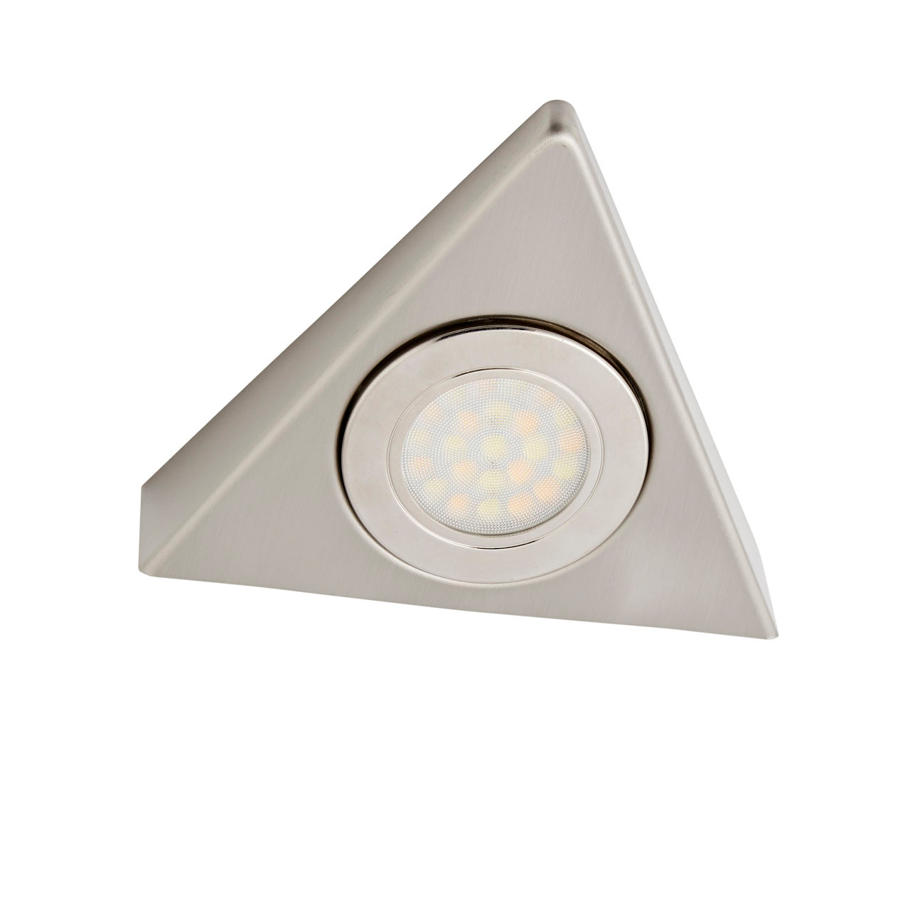 Photograph of Forum Cul-35861 3W CCT LED Triangle Under Cabinet Satin Nickel