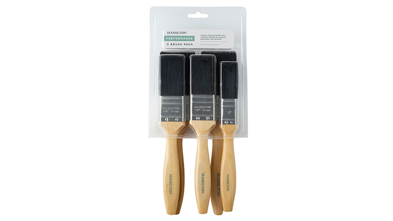 Photograph of Hamilton Performance Plastic Handle Paint Brush - 5 Pack