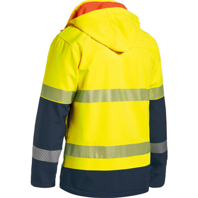 Further photograph of Bisley 2 Tone Hi-Vis Long Sleeved Jacket L