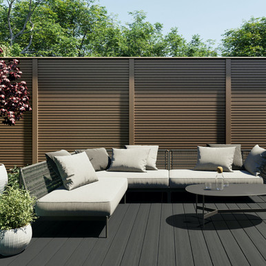 Further photograph of Ecoscape Carbon Embossed Composite Deck Board 23X138X3600mm