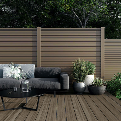 Further photograph of Ecoscape Flax Embossed Composite Deck Board 23X138X3600mm