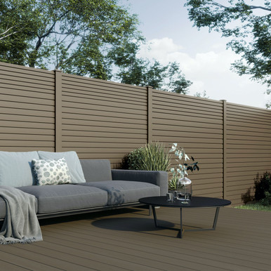 Further photograph of Ecoscape Flax Embossed Composite Deck Board 23X138X3600mm