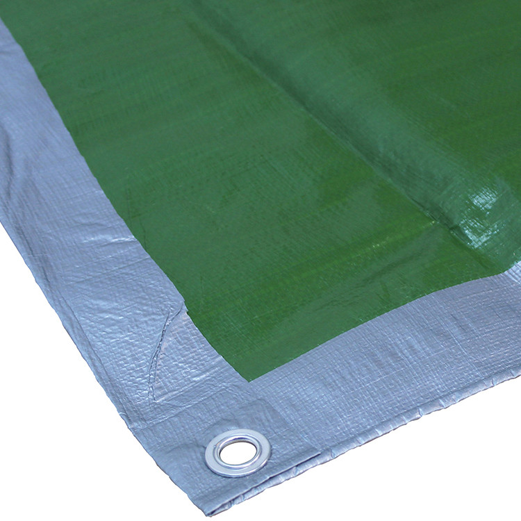 Photograph of Tarpaulin Green/Silver 5.4 x 3.6m (18 x 12ft) 80gsm