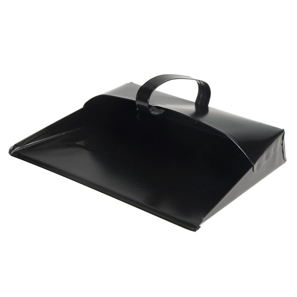 Photograph of Faithfull Metal Dustpan, Hooded Design, Sturdy, Home Workshop; Professional Use