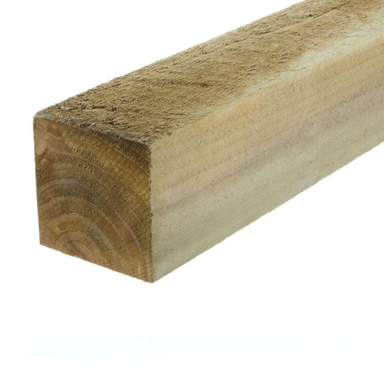 Photograph of 100mm x 100mm Rough Sawn Carcassing Green Treated FSC