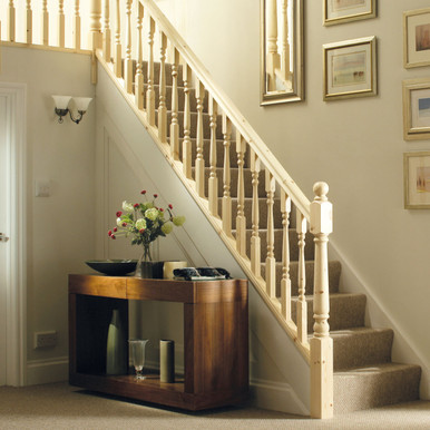 Further photograph of Cheshire Benchmark Pine 3600mm Handrail PEFC