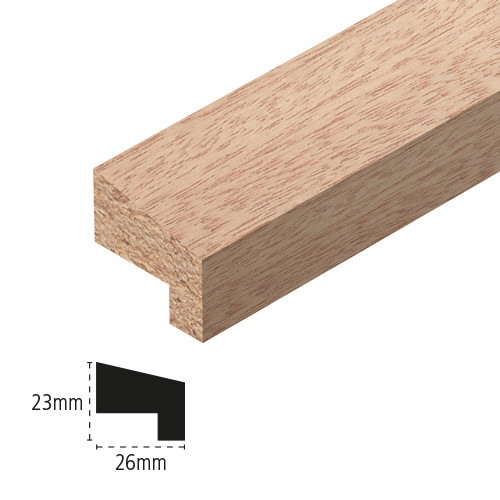 Photograph of Cheshire Hardwood Firecheck Hockey Stick 26mm x 23mm x 2400mm PEFC