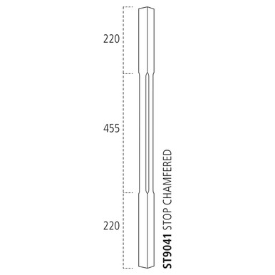 Further photograph of Pine Stop Chamfered Spindle 41mm X 895mm PEFC