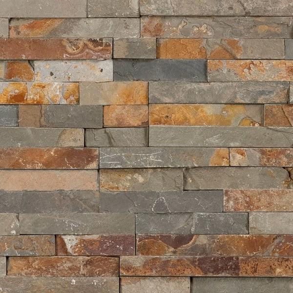 Photograph of Stonemarket Exilis Drystack Copper Slate Straight Walling