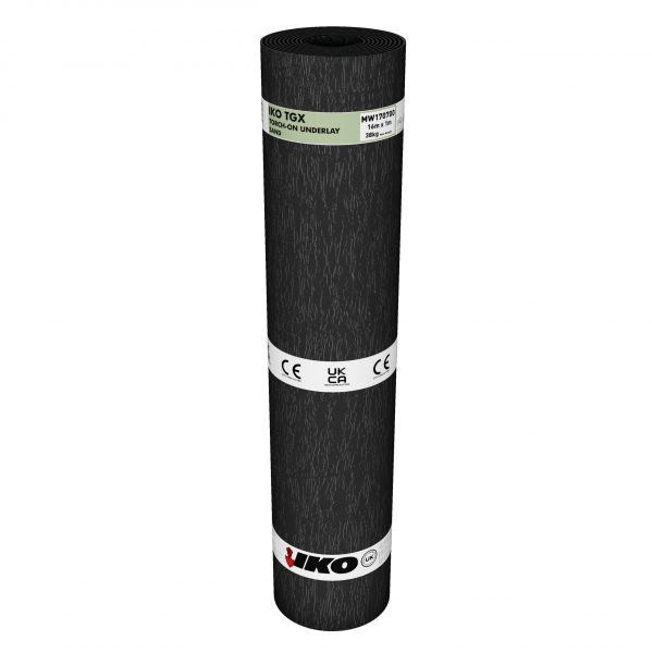 Photograph of IKO TGX Torch-On Capsheet Black Mineral 8M X 1M