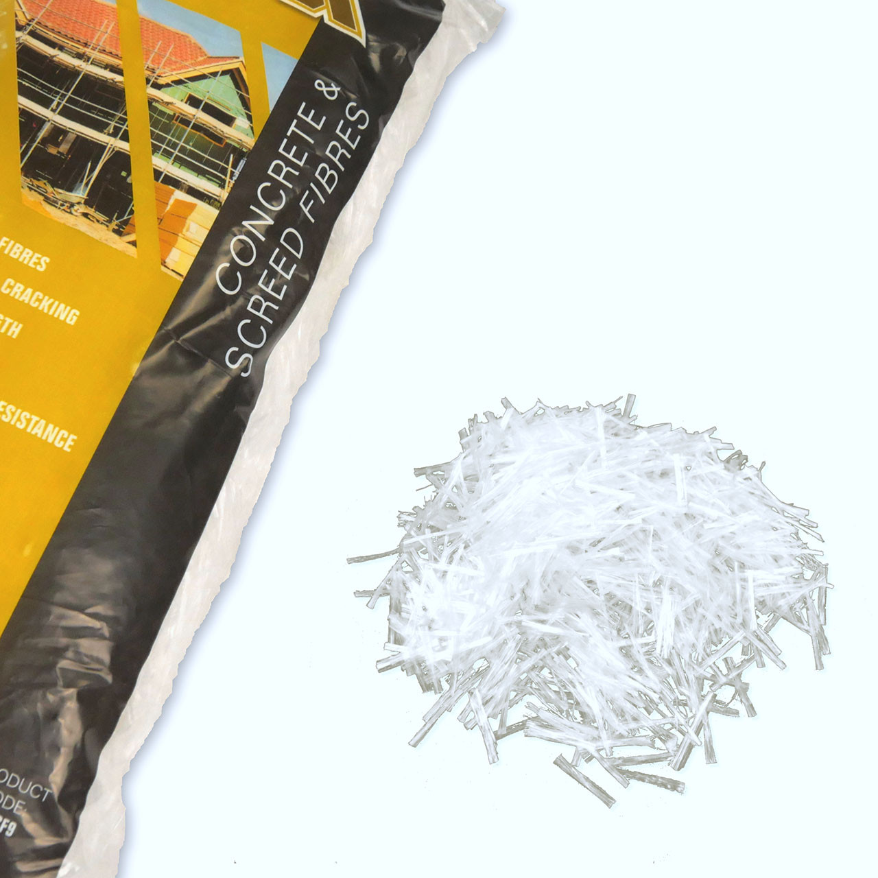 Photograph of Growtivation Concrete & Screed Fibres, Transparent, 0.9 kg pack