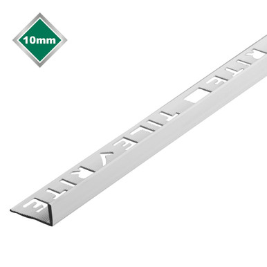 Tile Rite FTE560 White Flat PVC Tile Edging 10mm