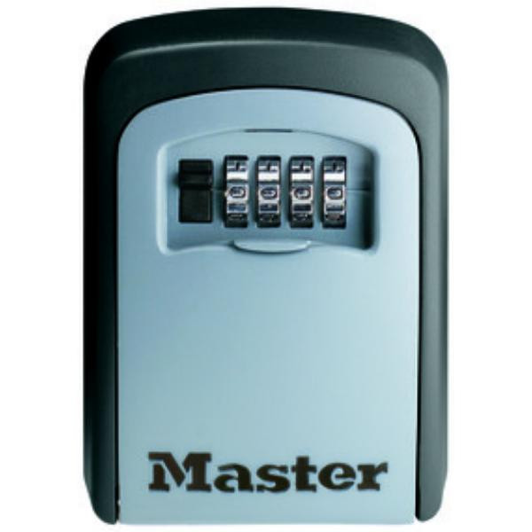 Photograph of Master Lock Key Lock Box, Aluminium, Wall Mount, Grey, 3.6cm x 8.5cm x 11.9cm